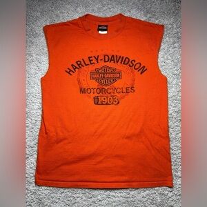 Harley Davidson Shirt Mens Large Sleeveless Crewneck Tank HD Motorcycles Dice